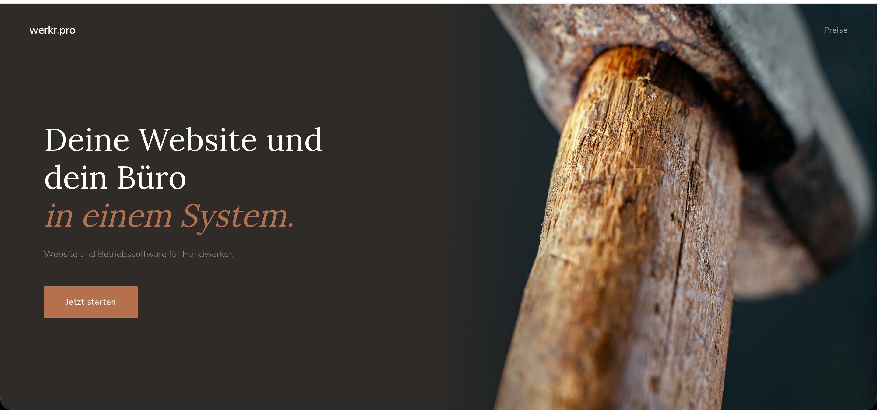 werkr.pro — Website und Betriebssoftware